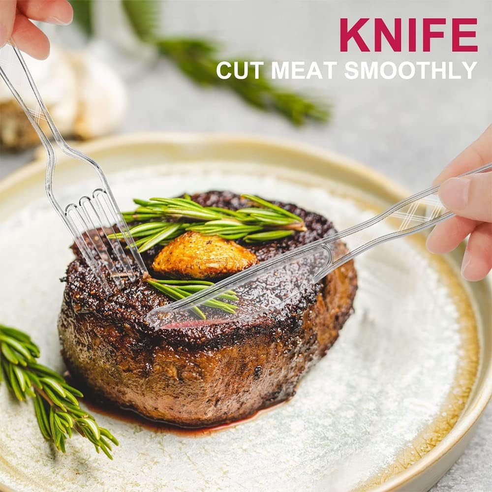 Forchette Di Plastica Riutilizzabili - Confezione Da 200 Pezzi Per Feste Ed Eventi - Foto 9