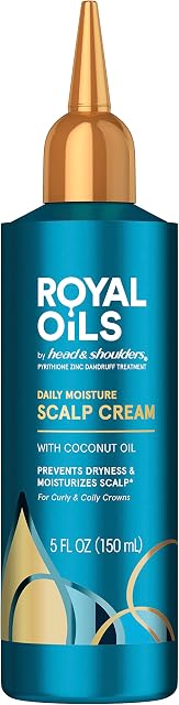 Head and Shoulders Scalp Cream Treatment, Daily Moisture, Anti Dandruff, Royal Oils Collection with Coconut Oil, Scalp Care for Natural and Curly Hair, 5.0 fl oz