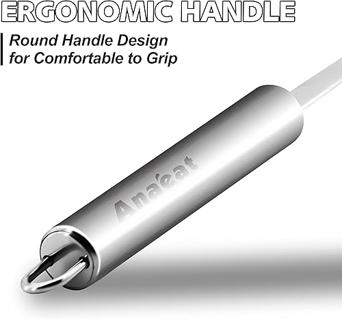 Miniatura 5 de Anaeat Cuchara de acero inoxidable para desnatar grasa, juego de 3 coladores profesionales de malla fina para alimentos y espumadera de olla