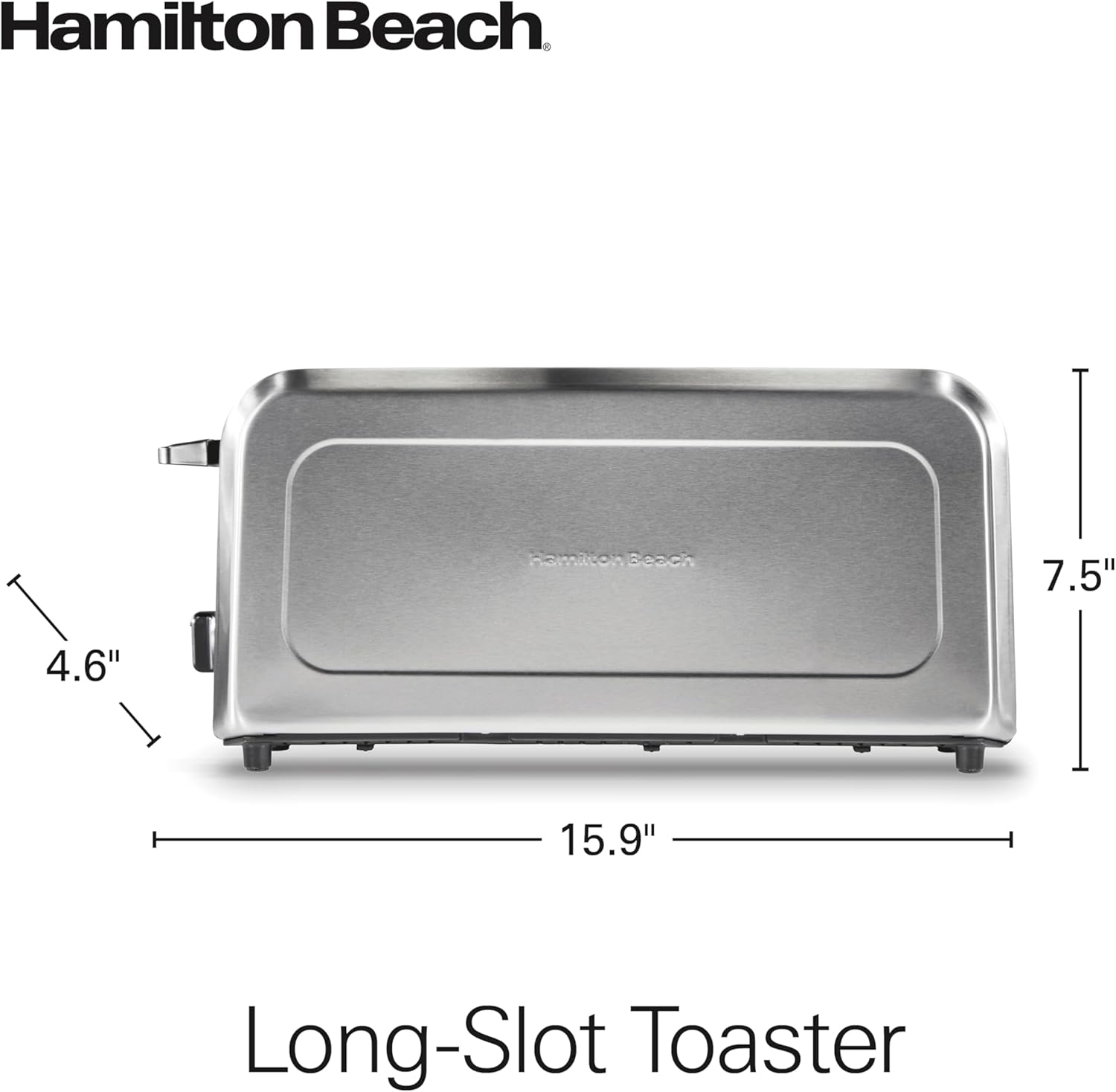 Hamilton Beach Long-Slot Toaster, 2 Slice Capacity, Slim Design, Stainless Steel, R22999 (Renewed)