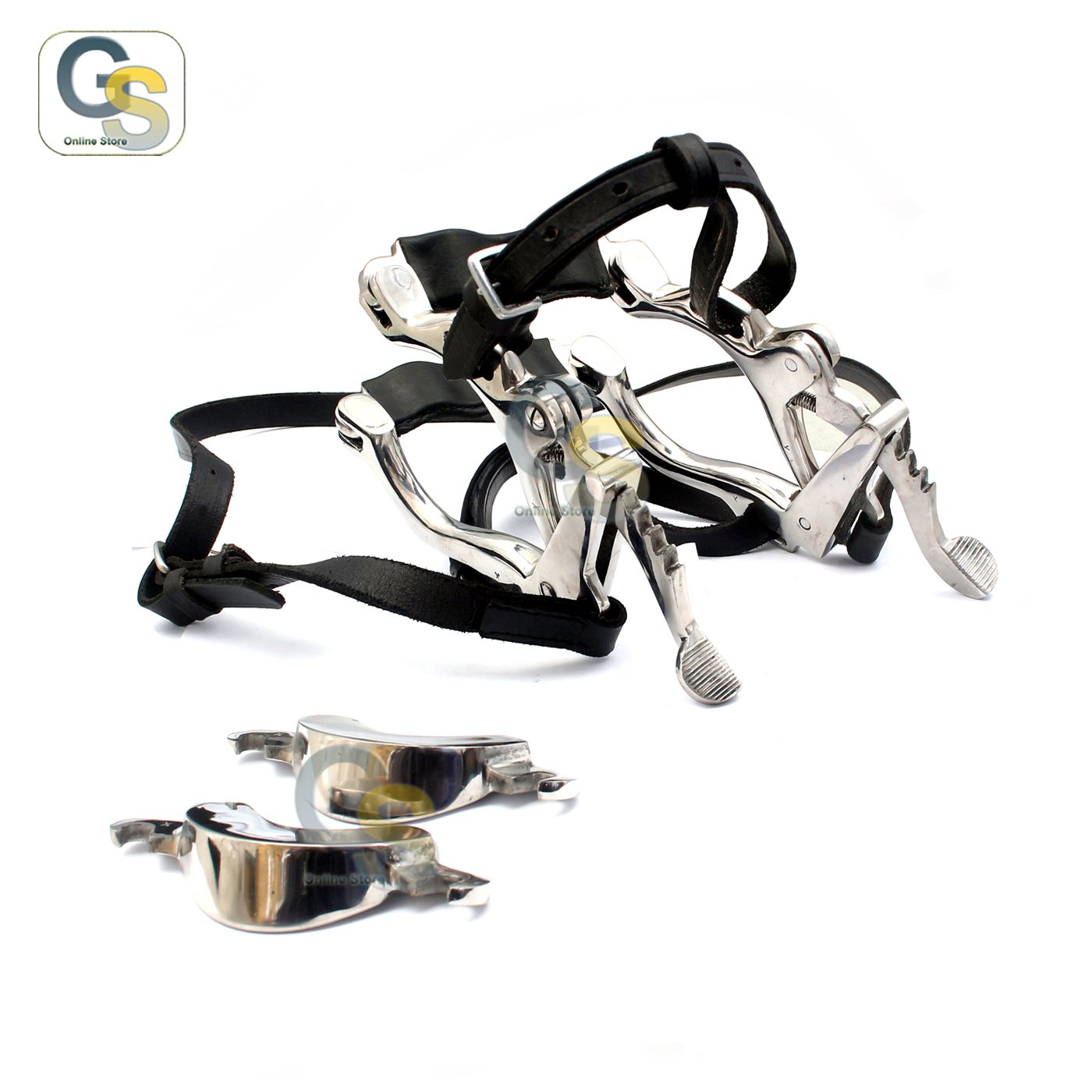 Equine Pony Dental Speculum Horse Mouth Gag Stainless Steel Leather by G.S Online Store