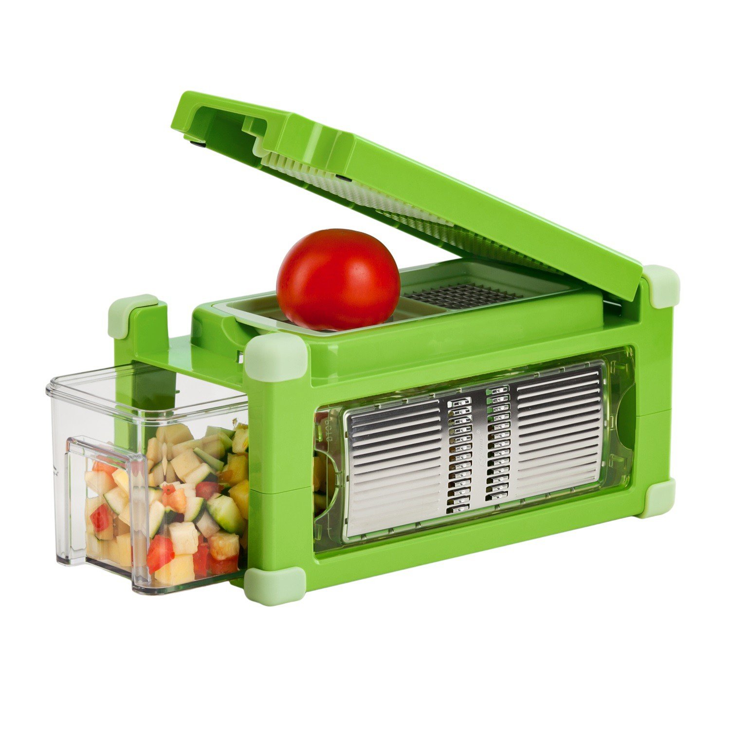 Nicer Dicer MAGICUBE 緑 Genius A33828 Nicer Dicer Magic Cube Fruit & Vegetable Slicer