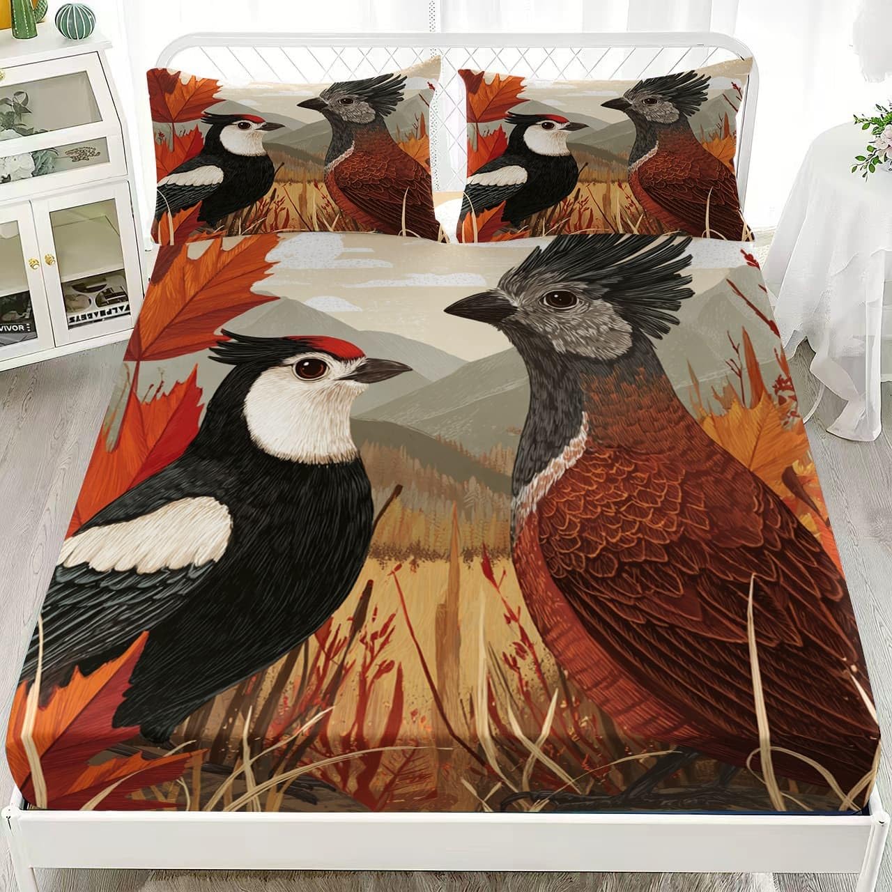 Matrimoniali Lenzuolo Sotto con Angoli 180x200x30cm Rosso-Arancio