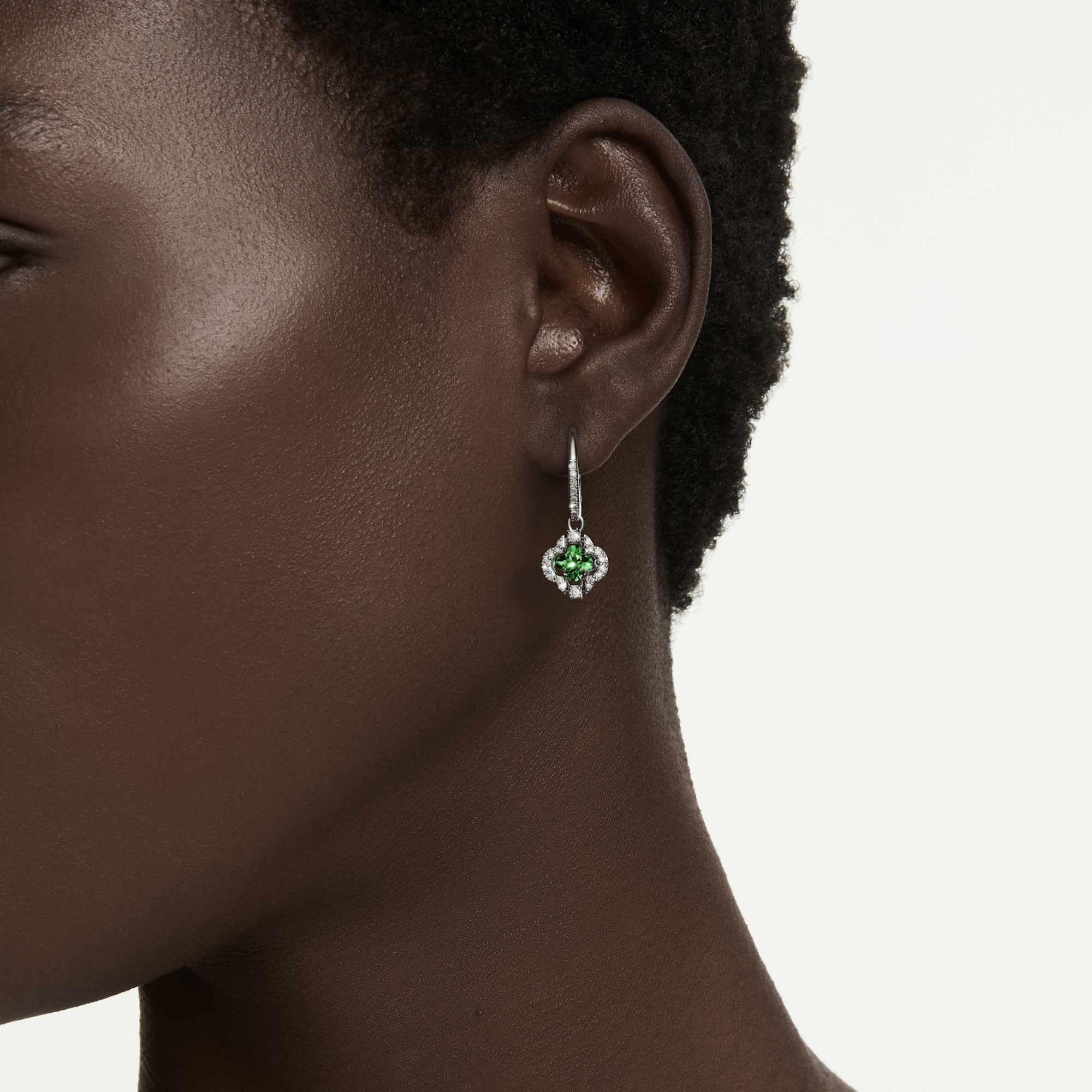 Swarovski Una Angelic Collection, Mixed Cuts, Vert, Plaqué rhodium