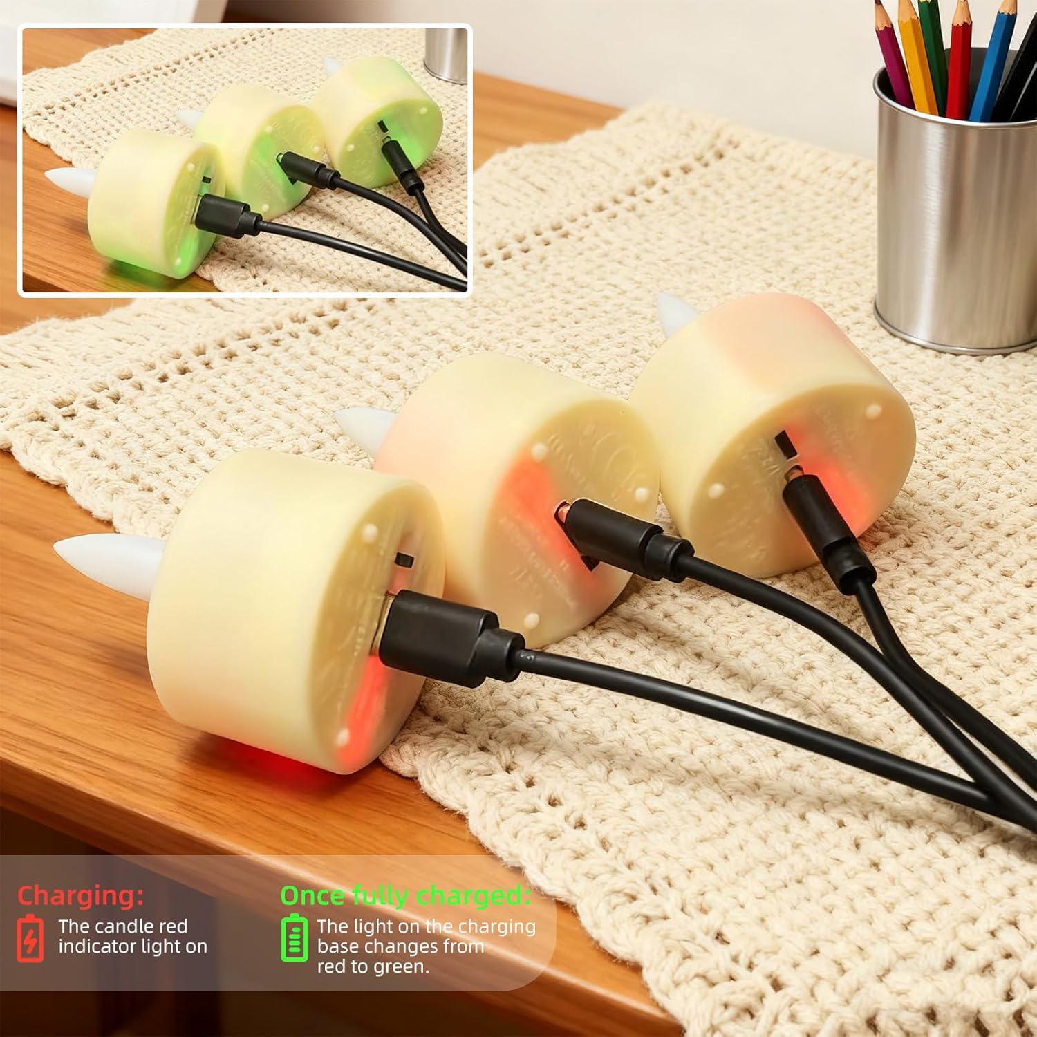 Rechargeable Tea Lights with Charging Cable & Remote Timer, 9 PCS Flameless LED Candles Battery Operated for Christmas Holidays Fall Wedding Table Centerpieces (1.5” x 2”)