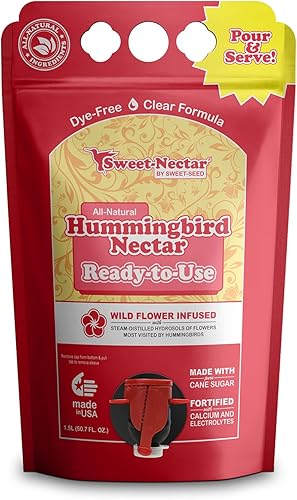Miniatura 10 de Paquete de 2 néctar de colibrí, 1.5 L (50.7 onzas), listo para usar, fabricado en los Estados Unidos  Extiende la vida útil del néctar para