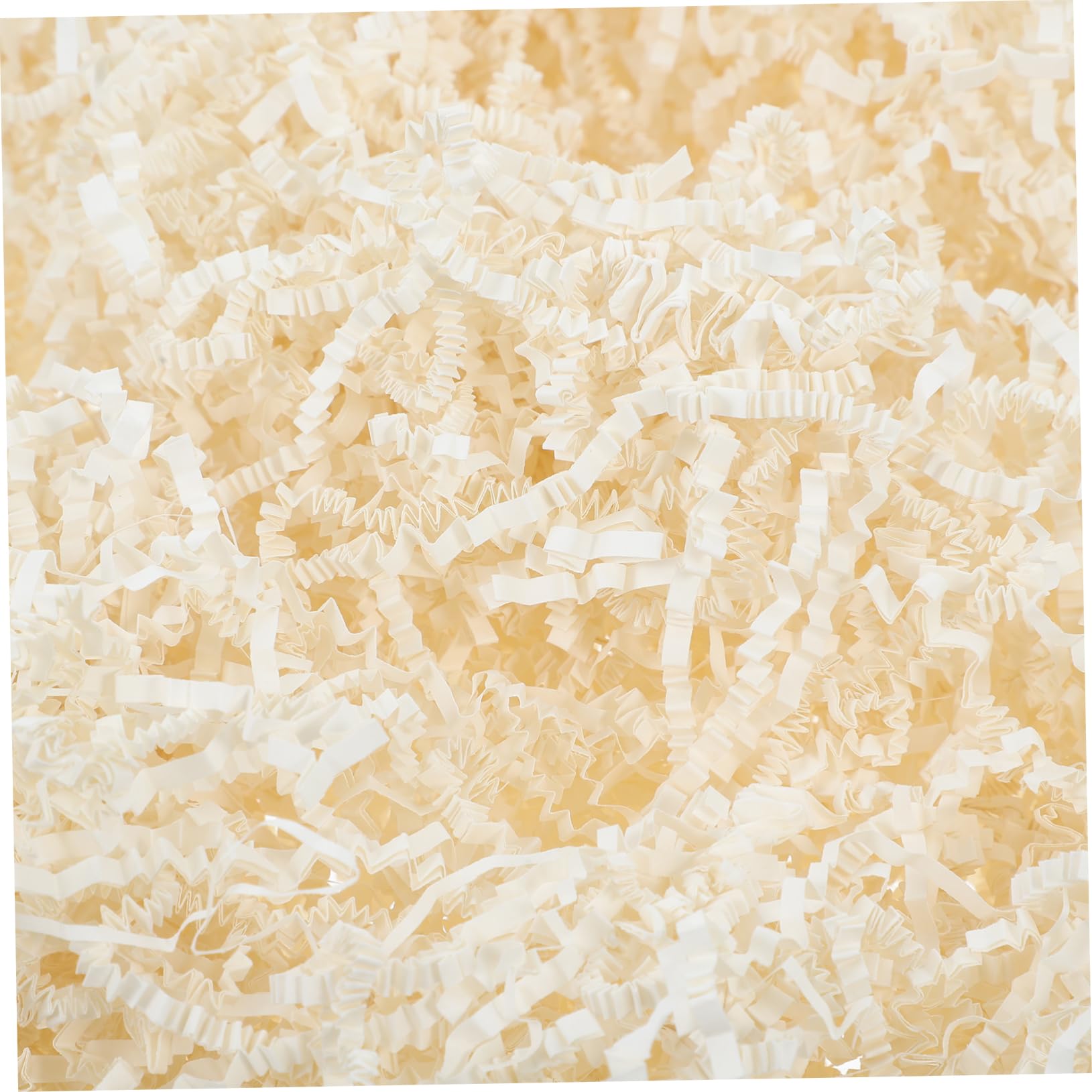 Papier Déchiqueté Raffia Blanc Cassé Remplissage Ondulé Protecteur pour Coffrets Décoratif pour Anniversaires Mariages et