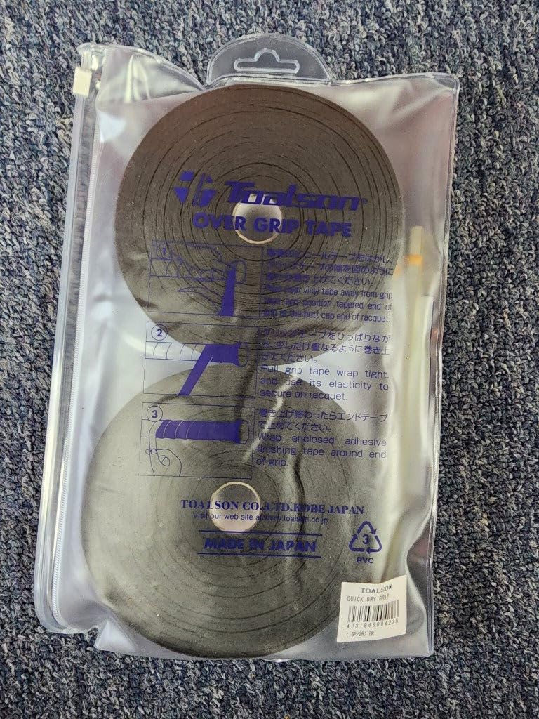 Toalson Quick Dry Grip Overgrip 30 Pack Black