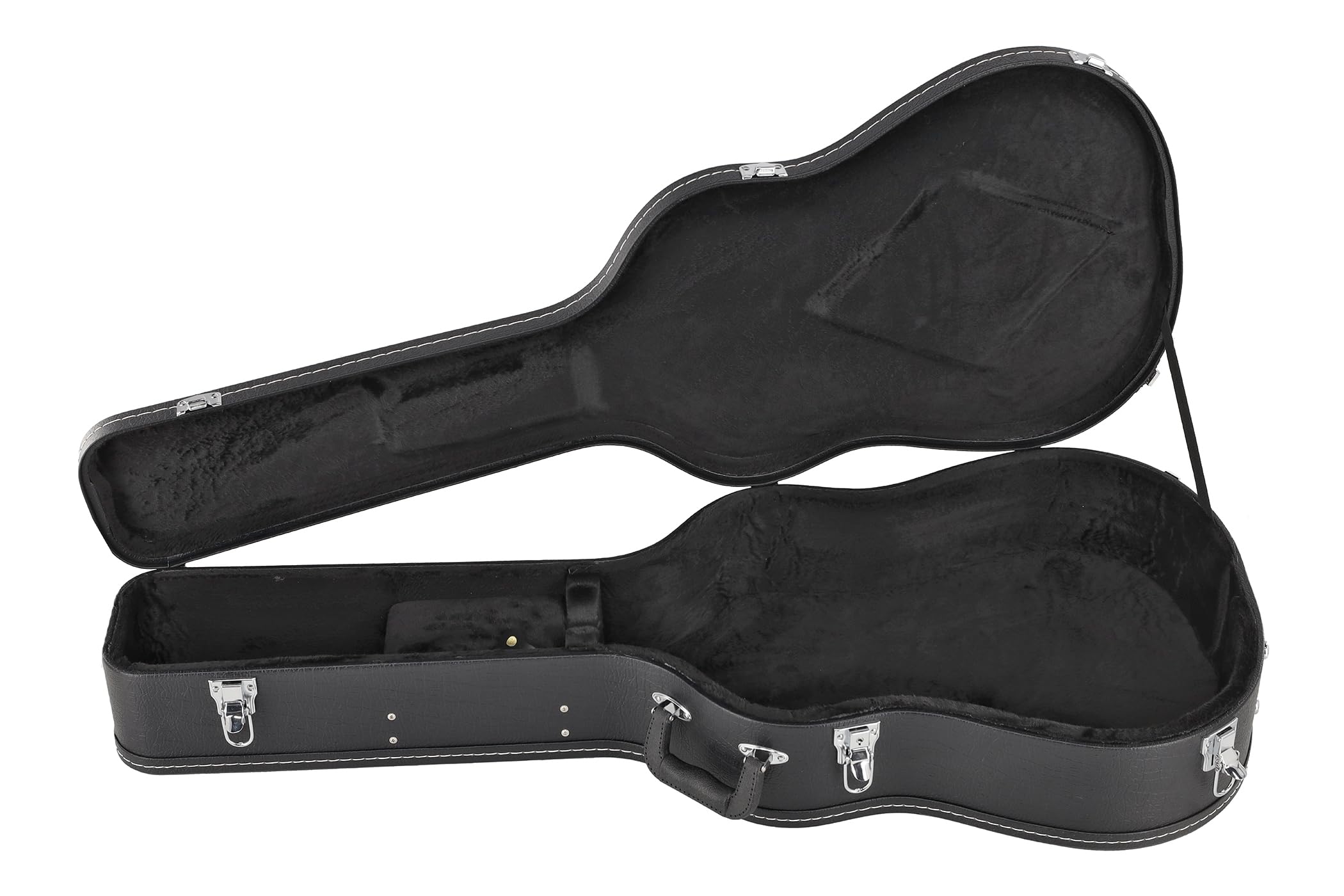 GEWA étui en bois avec revêtement en plastique noir, étui pour guitare folk 6 cordes