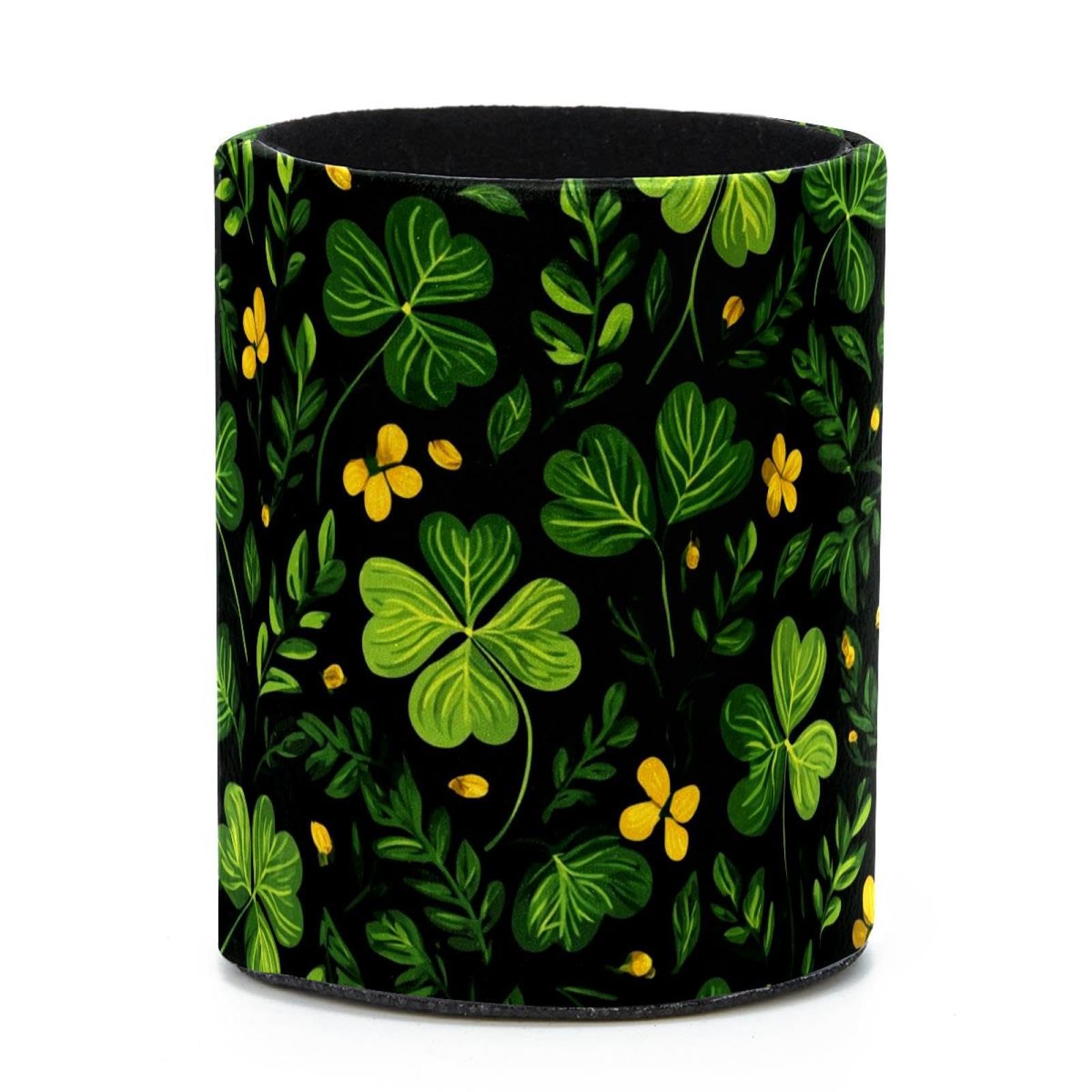VAPOKF Round Pencil Holders for Desk, Clovers Pen Holders Pen Pot Makeup Brushes Storage Desktop Stationery Supplies Organiser for Home Office