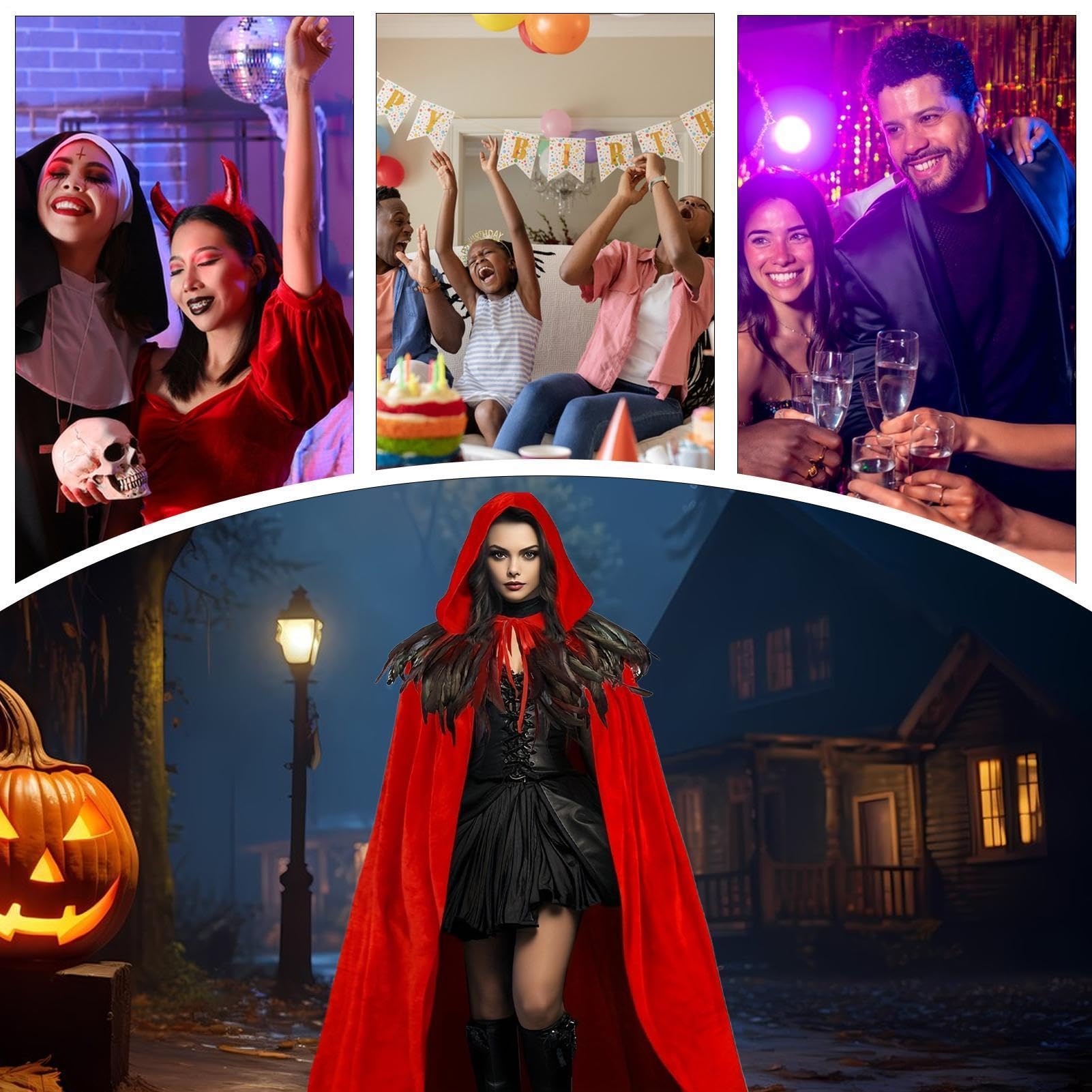 Generisch Herren Kapuzenumhang Lange Unisex Robe Halloween Verkleidung