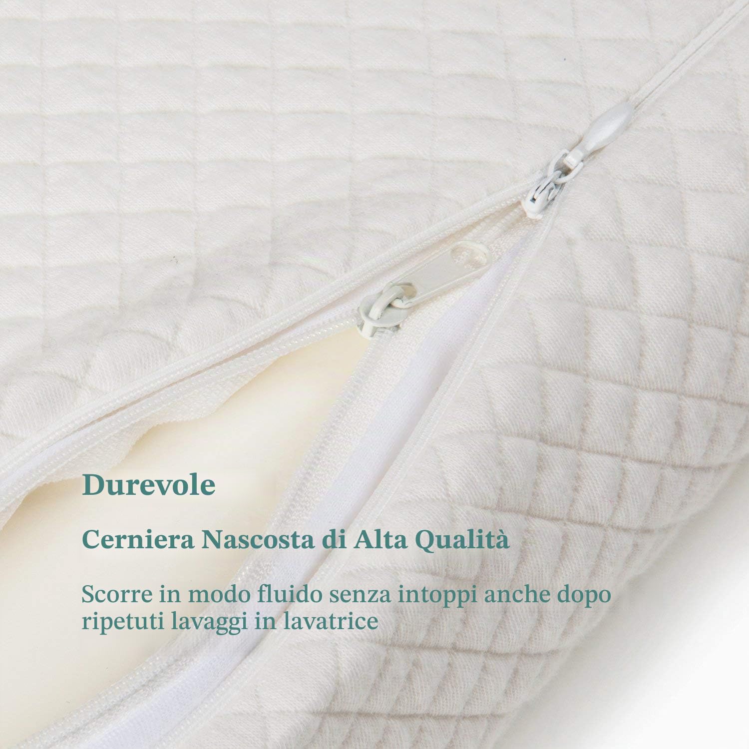 EPABO Contour - Cuscino ortopedico in memory foam, cuscino cervicale ergonomico per dolori cervicali, per chi dorme sul fianco, per chi dorme sulla schiena e sullo stomaco, federa inclusa (Firm
