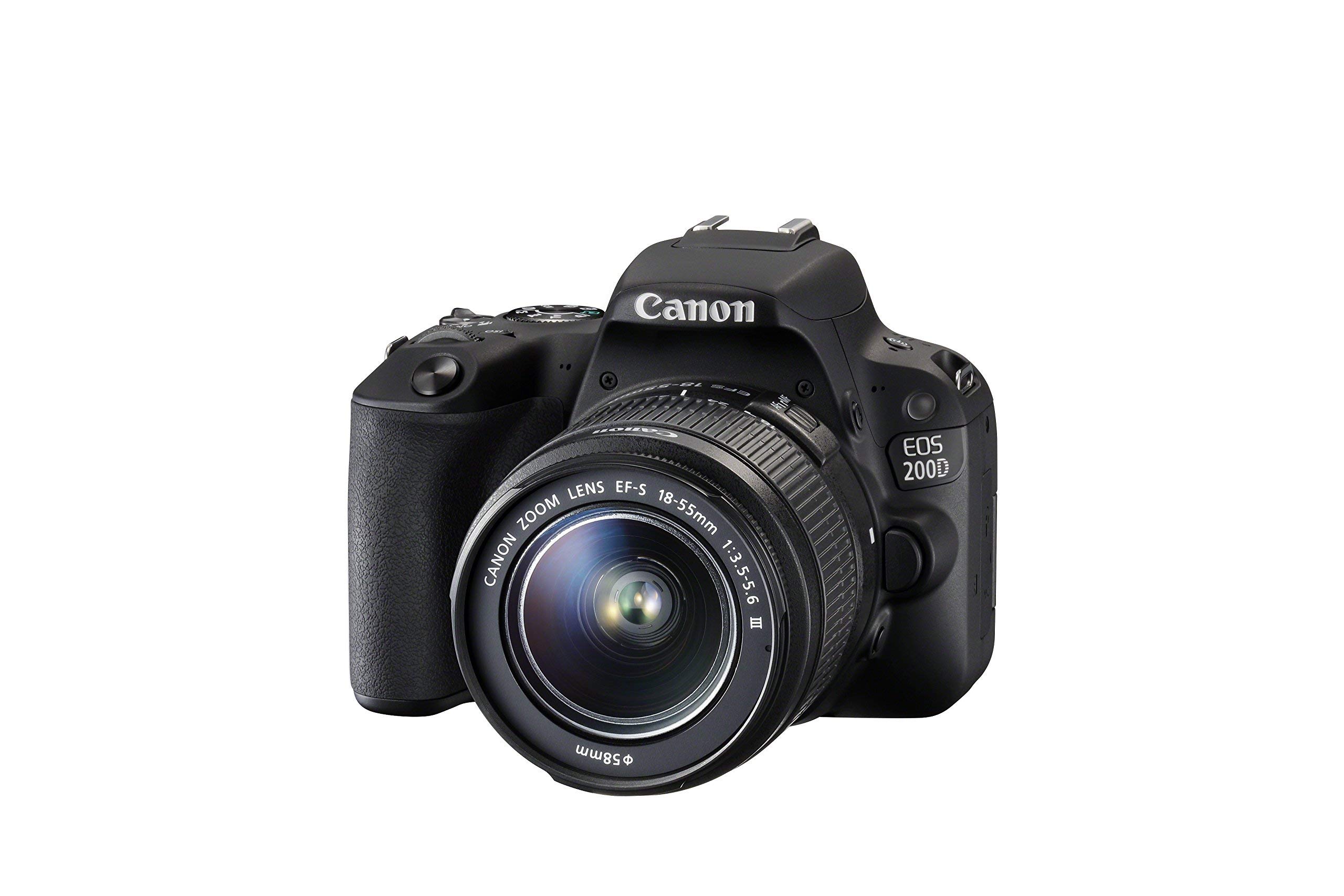 Canon 200D BK 18-55 EU26 Appareil Photo numérique 25.8 Mpix Zoom Optique 10 x Bluetooth/NFC/Wi-FI Noir