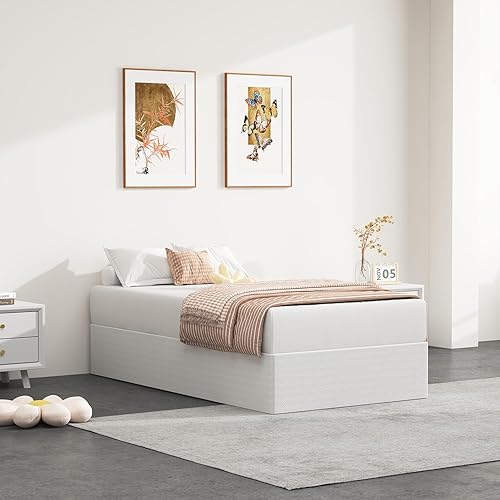 Miniatura 6 de Base de colchón Twin Box Spring de 9 pulgadas, base de cama de metal con cubierta de tela, sin ruido, fácil montaje