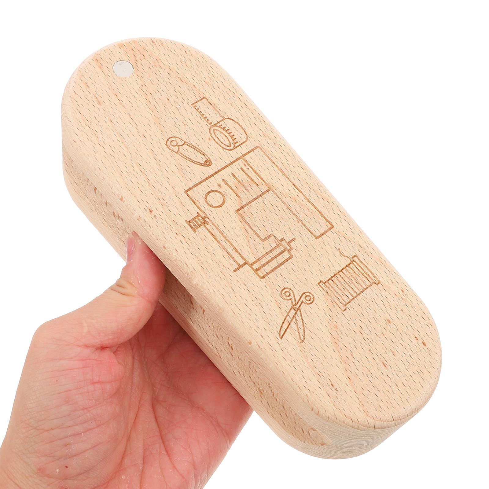 2 Piezas Badajo de Acolchado de Madera con Escala de Medición