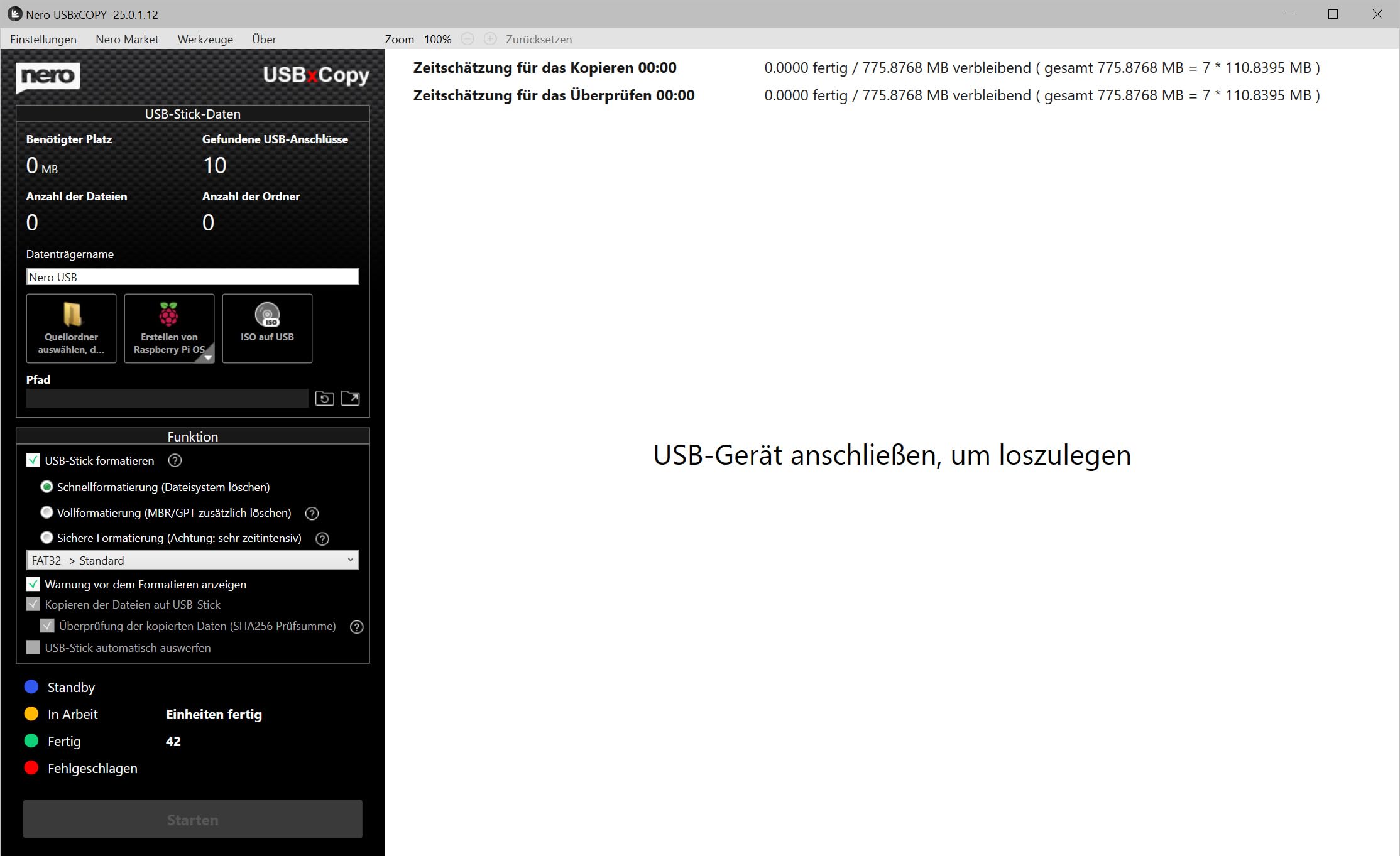 Nero USBxCopy | Profi USB Kopiersoftware | USB-Sticks klonen & mehrfach kopieren | Sicher löschen & formatieren (FAT32/NTFS/exFAT) | ISO & Raspberry Pi OS erstellen | 1 PC | Windows 11 / 10 / 8 / 7