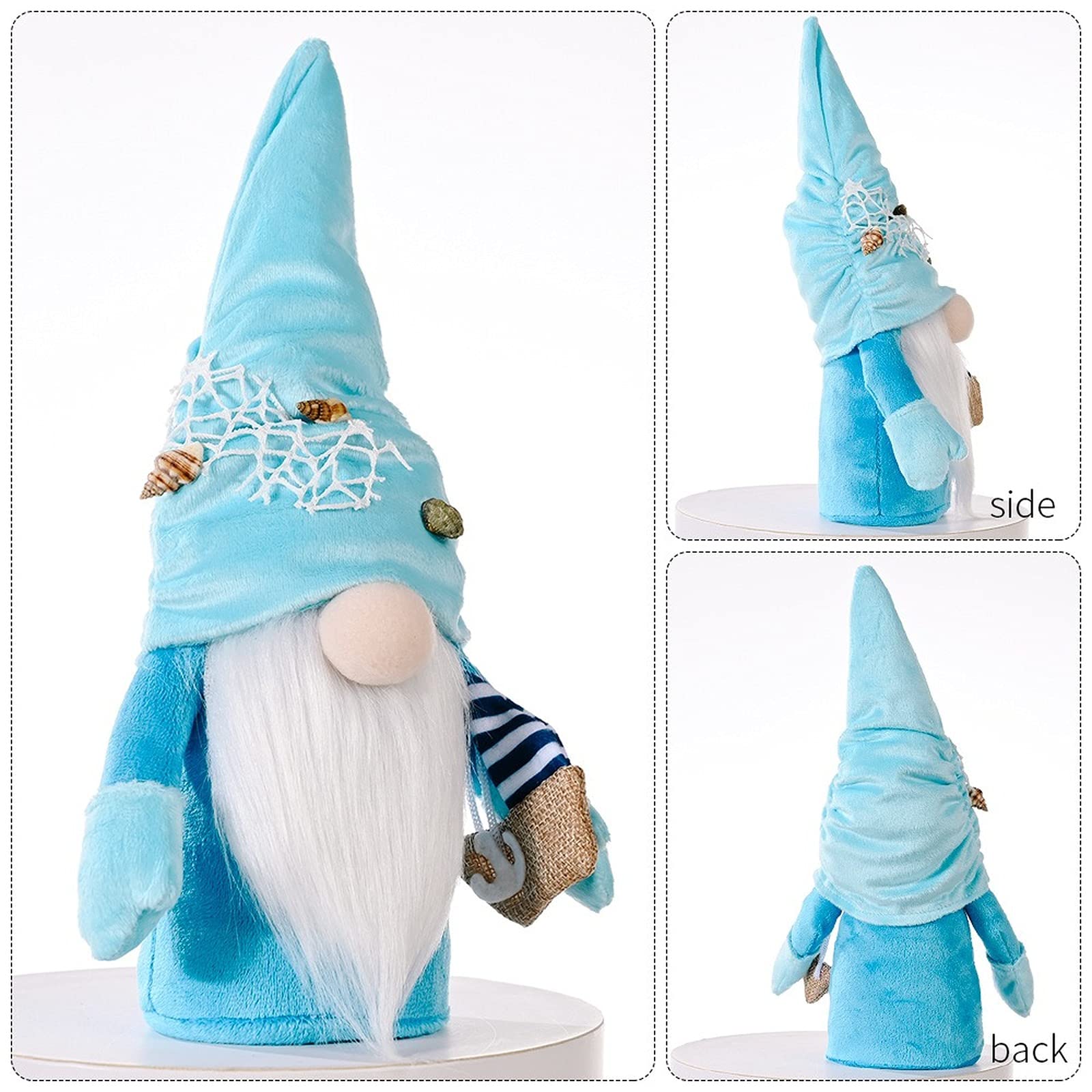 Estate Gnome World Oceans Day Holiday Decoration Peluche Collezione Bambola Figurine Home Party Festival Regalo Nautico Marittimo Cucina Vassoio Elfo Tomte