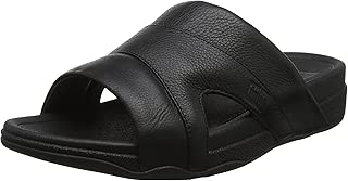 Fitflop Men's Freeway Pool Slide in Leather Open Toe Sandals