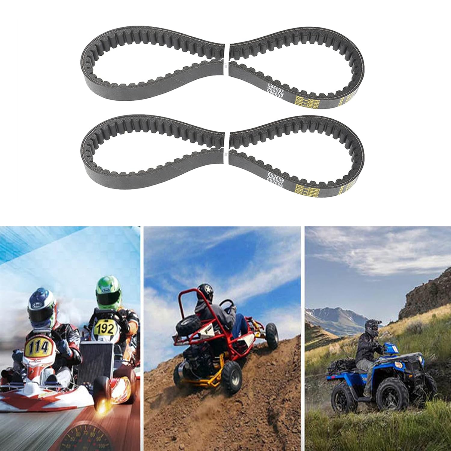 2 - Pack Torque Converter Drive Belt Replacement for 30 Series Go Kart Belt 203590 203590A 203590B 203590C TAV2 Manco Go Kart 9655 9659