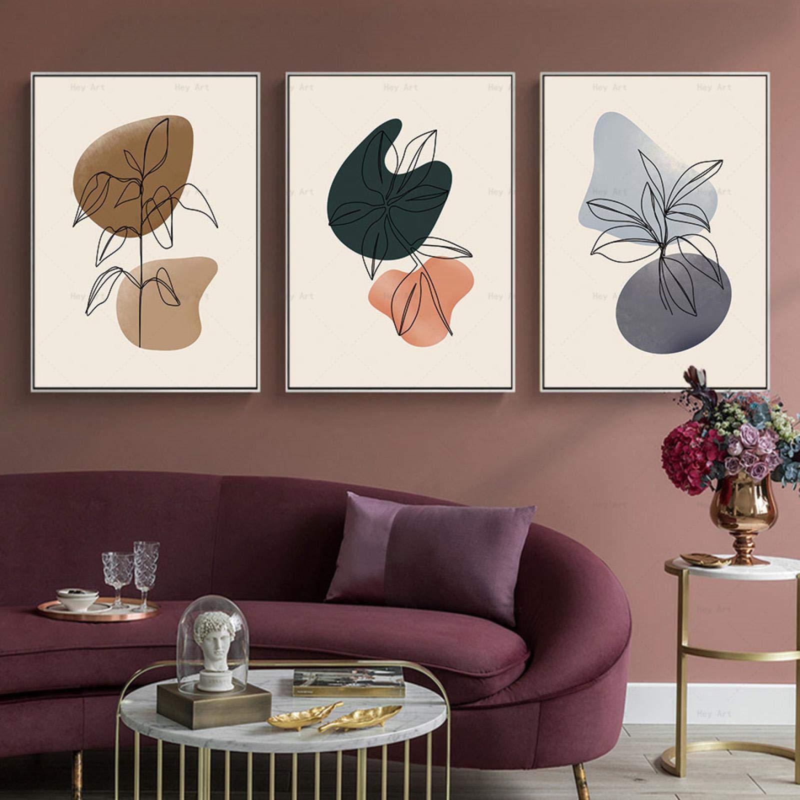 Plantes feuille géométrique couleur bloc pour transformer un salon terne en espace moderne