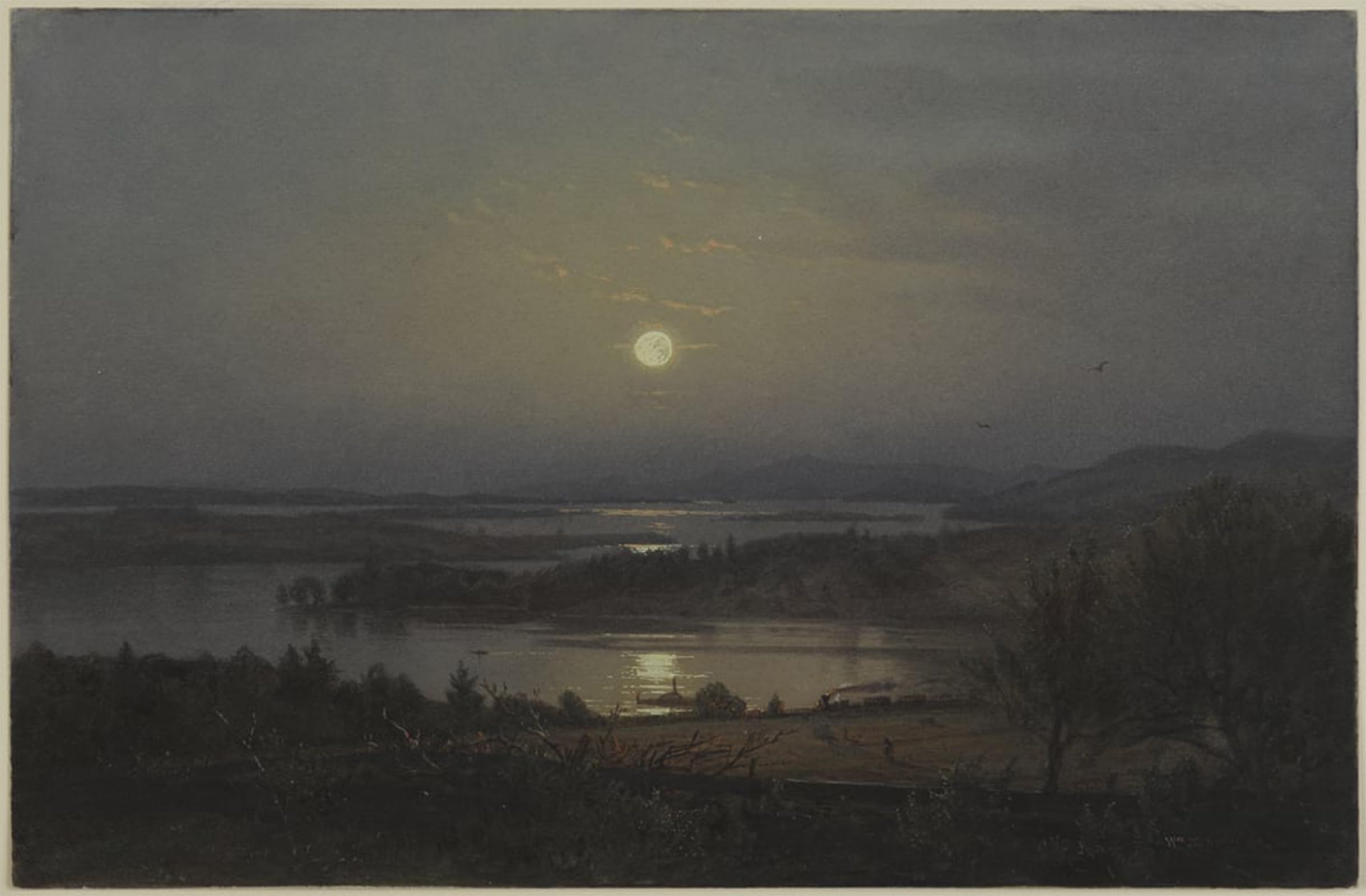 ARTXLXXBN Famous Painting Art Wall Decor Abstract Art Picture Lake Winnipesaukee by William Trost Richards Animal Pictures for Home Decor 60x90cm