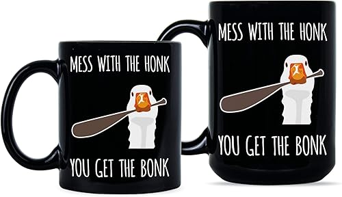 Miniatura 2 de Taza de ganso con texto en inglés Mess With The Honk You Get The Bonk