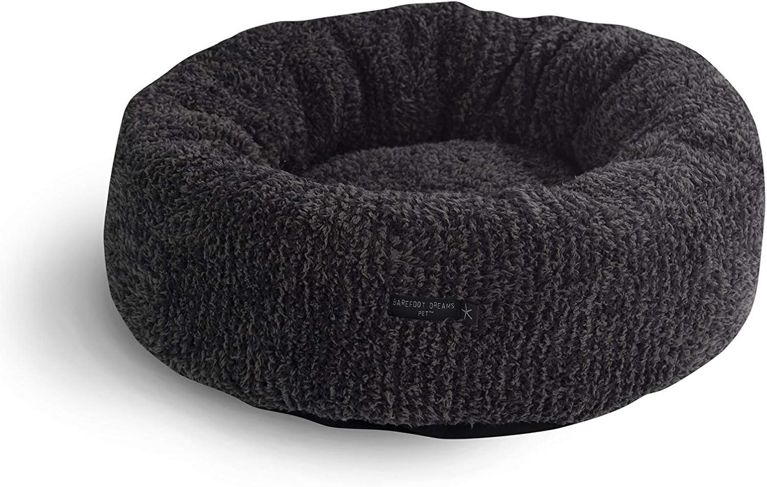 Barefoot Dreams CozyChic Round Pet Bed, Dog Accessories, Carbon/Black-Small