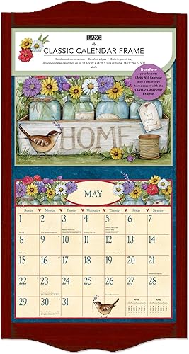 Miniatura 2 de Lang, Marco de calendario de pared clásico, rojo vintage