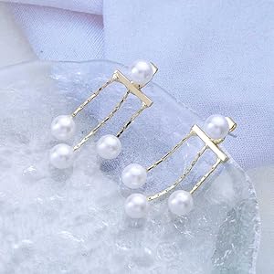 Amazon.com: Aneneiceera Vintage Pearl Ear Jacket Earrings