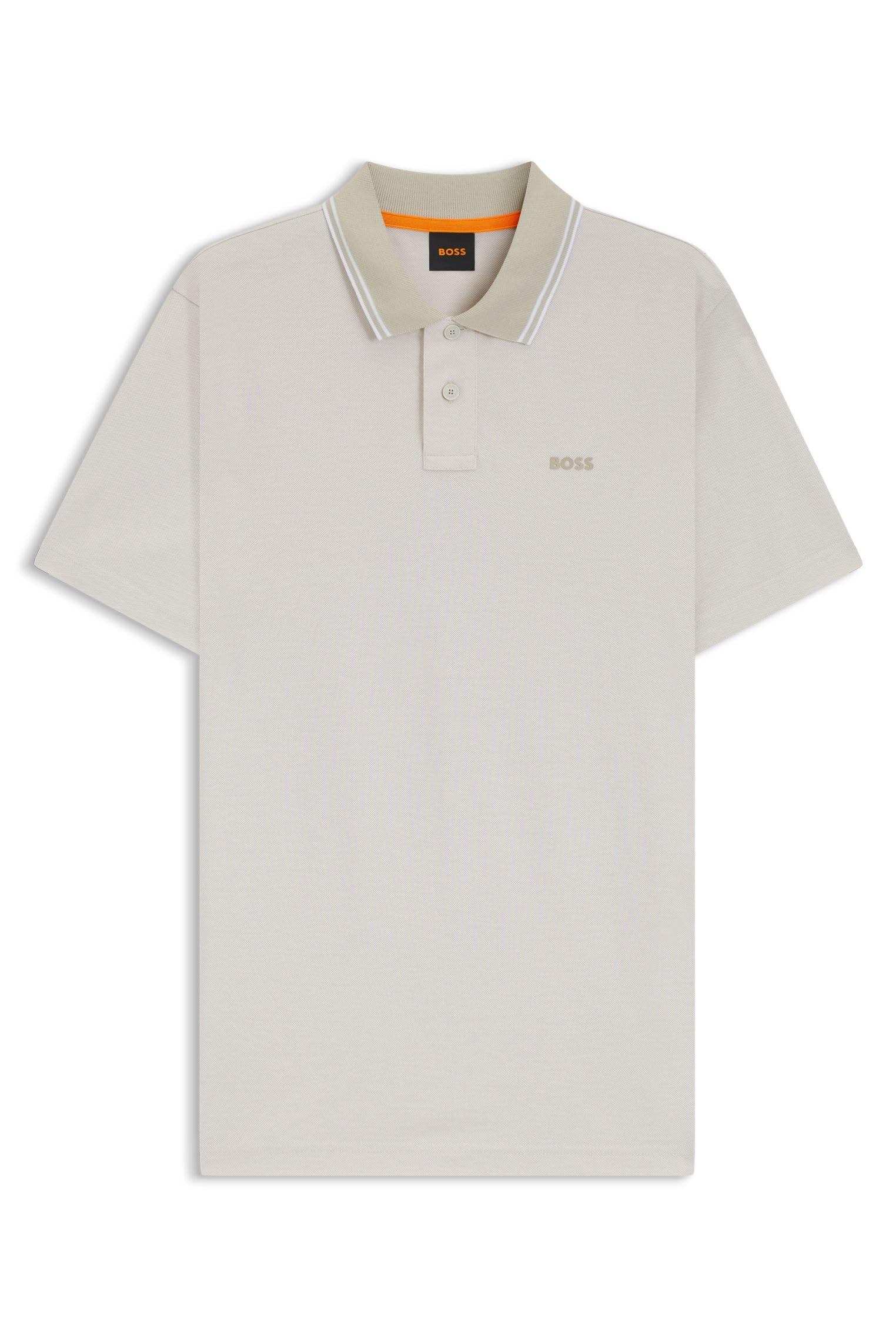 BOSS Men's PeoxfordNew Polo, Light Beige271, M