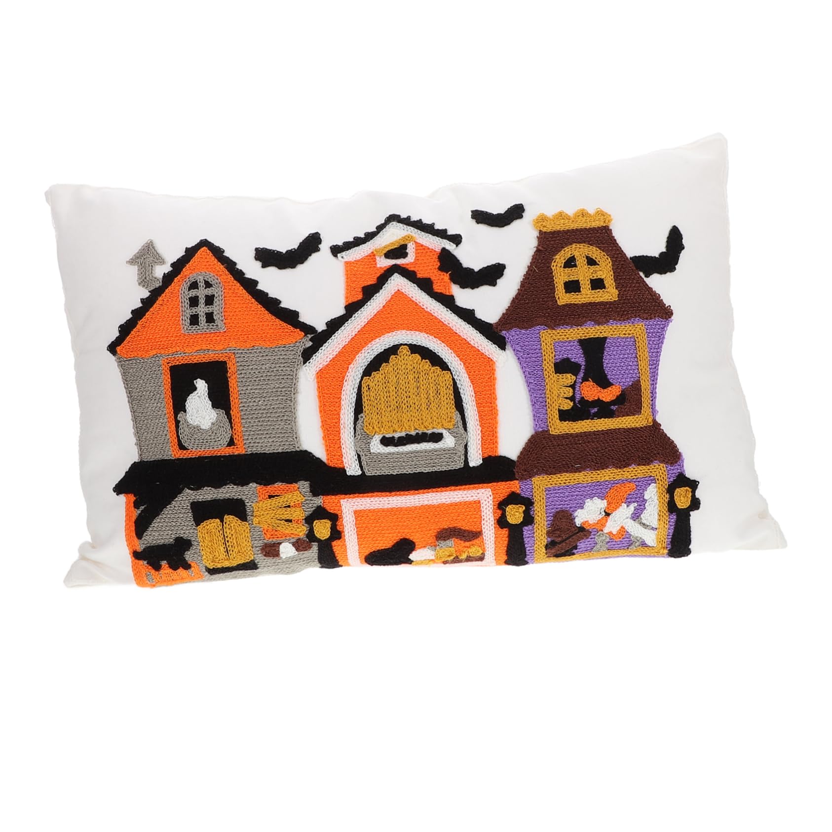 Housse de coussin Halloween Mikinona en toile pour un confort lombaire en voiture