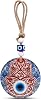 MYSTIC JEWELS - Hamsa of Fatima Hand in Glass with Turkish Eye for Good Luck at Home Model 1