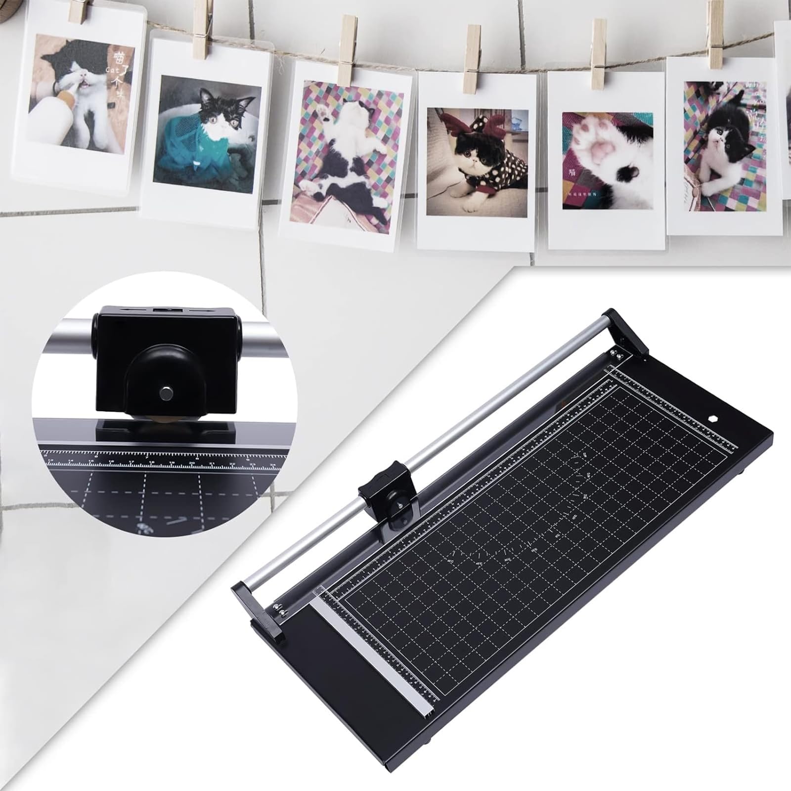 Taglierina rotativa per taglio di precisione di carta fotografica, pellicola, carta artistica, carta da ufficio, plastica sottile, PVC, ideale per uso commerciale