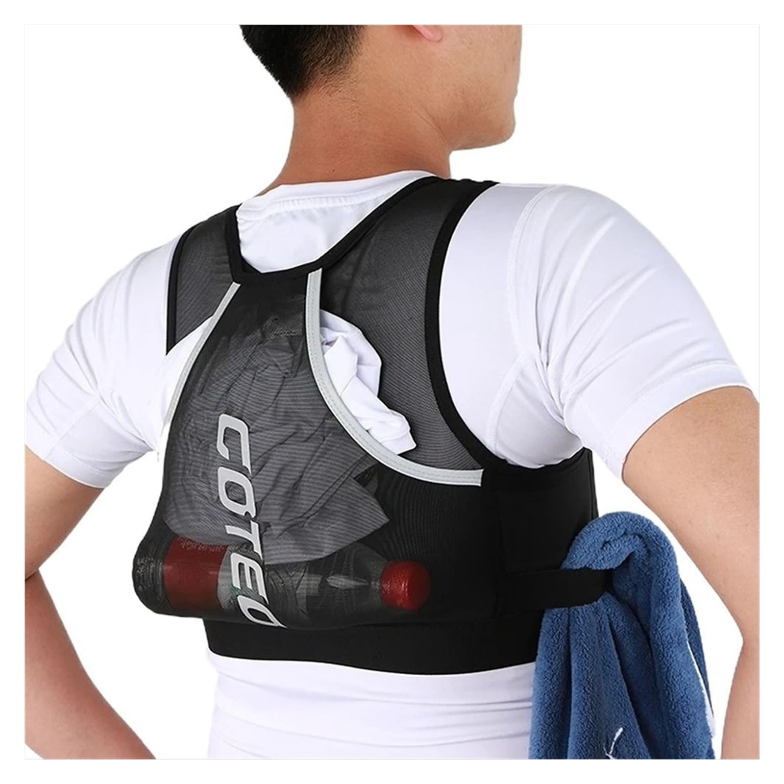 Chaleco de hidratación para correr, gran capacidad, reflectante, transpirable, bolsa de almacenamiento para hombres y mujeres, ideal para entrenamiento de maratón y ejercicio