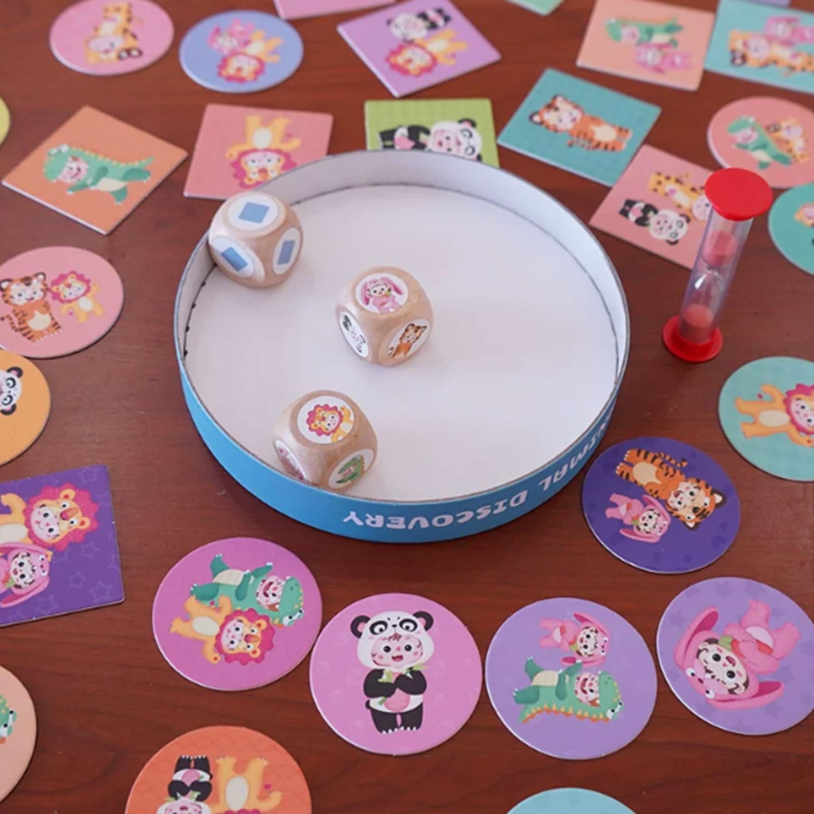 Gioco da Tavolo Montessori Trova l'animale e abbinalo | Giocattolo Allenamento Messa Fuoco Visuale, Gioco Educativo Tavolo Interattivo Genitori Bambini