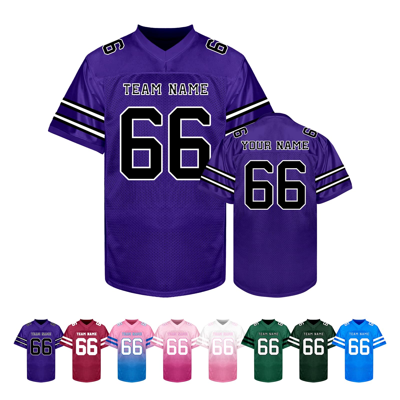 Custom Football Jersey Personalized Team Name Number Logo Customized Shirt for Men Youth Women Kids