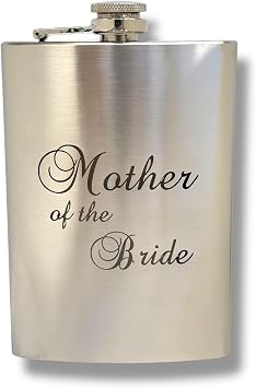 8oz "Mother of the Bride" Hip Flask Wedding gift