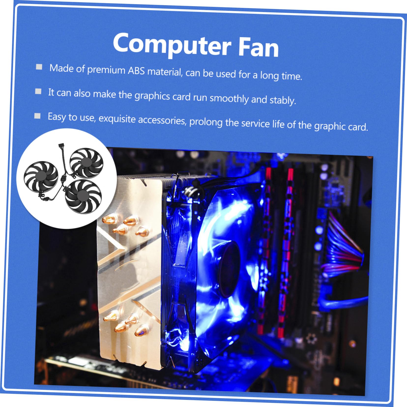 Homoyoyo Ventilador De Refrigeración Tarjeta Gráfica De Enfriador De Gpu Compatible Ventilador De Tarjeta Gráfica Cfud De Computadora Para Uso Sistemas De Refrigeración De Gpu