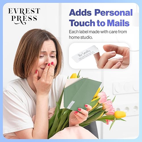 Miniatura 6 de Rollo de etiquetas de dirección de devolución, etiquetas de dirección personalizadas, etiquetas blancas personalizadas (rollo de 200 etiquetas)