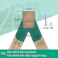 Vista 2 de A-Frame 2 Soportes Soporte De Juego De Columpio Con Hardware De Montaje Resistente - Verde