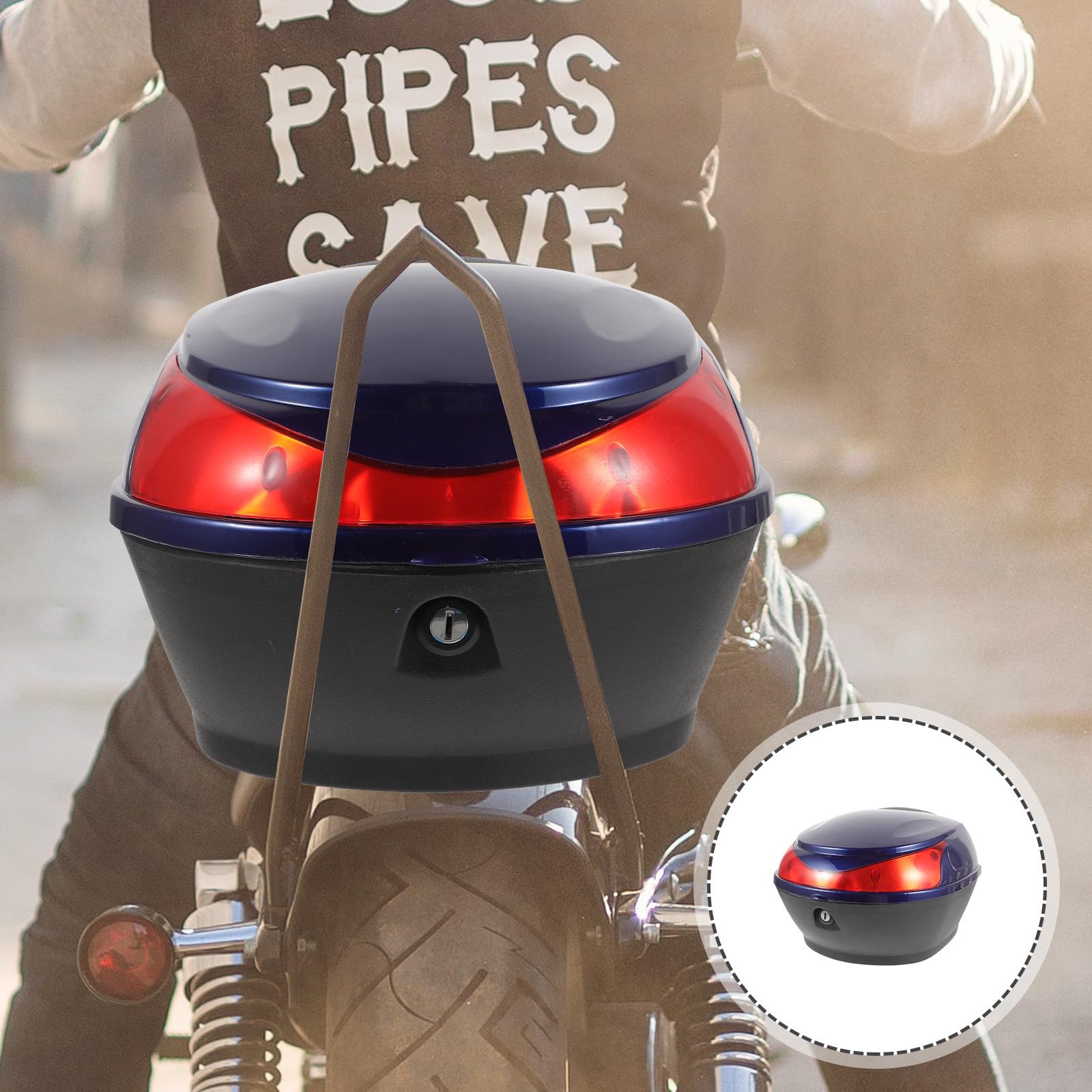 Valigia Per Motocicli e Veicoli Elettrici, Bauletto Posteriore in Plastica, Impermeabile, Facile Installazione, per Uso Quotidiano