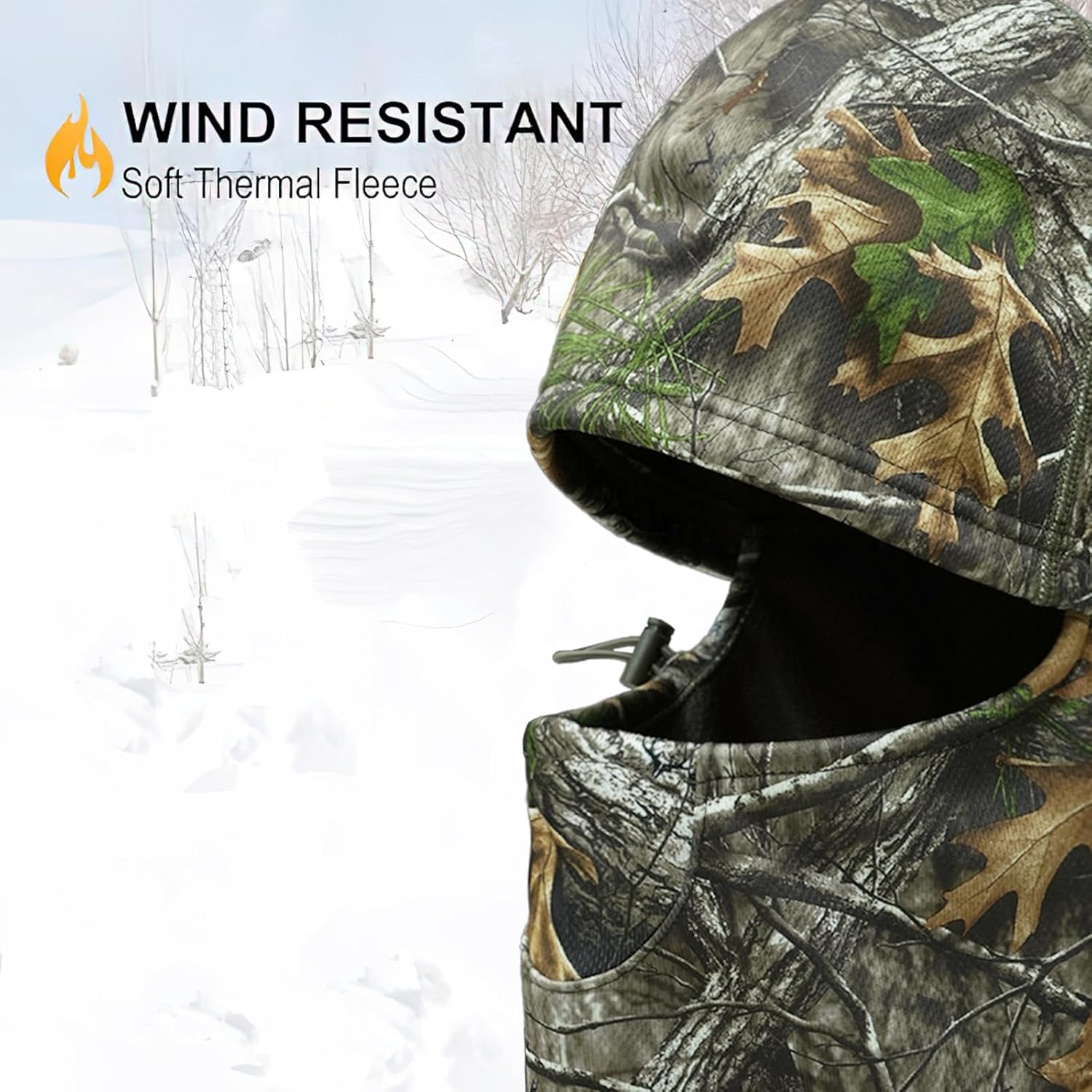 LOOGU Camo Balaclava for Hunting, Winter Balaclava Face Mask with Fleece - Image 4