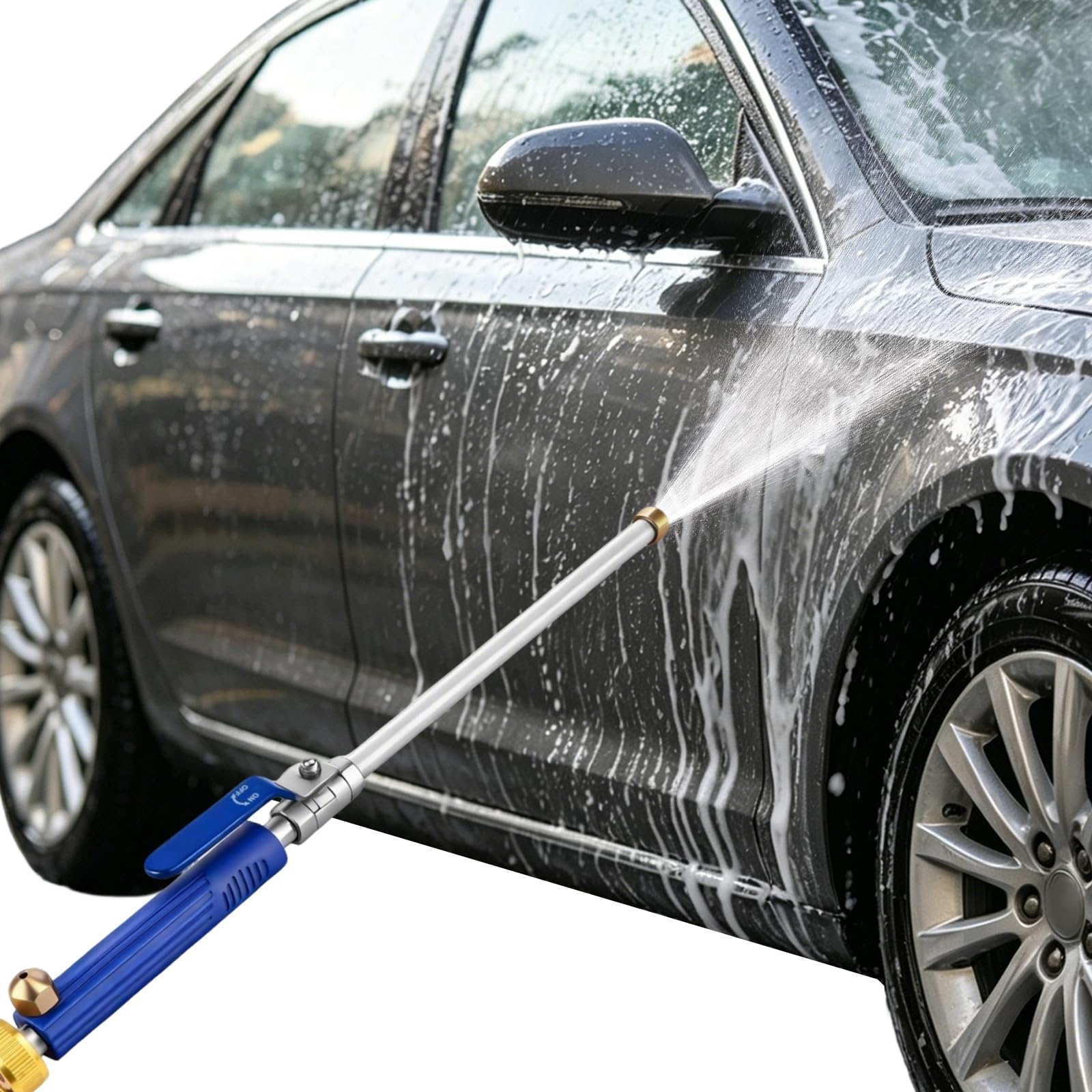 High Pressure Washer Sprayer Aluminum Alloy Nozzle Set for Car Wash Lawn Watering Driveway Patio Cleaning with Quick Connect Fitting