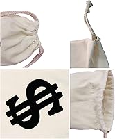 Vista 8 de Juego de disfraz de ladrón, incluye máscara de ladrón, bolsa de dinero, guantes de sombrero de punto para jugar a policías y ladrones, disfraz