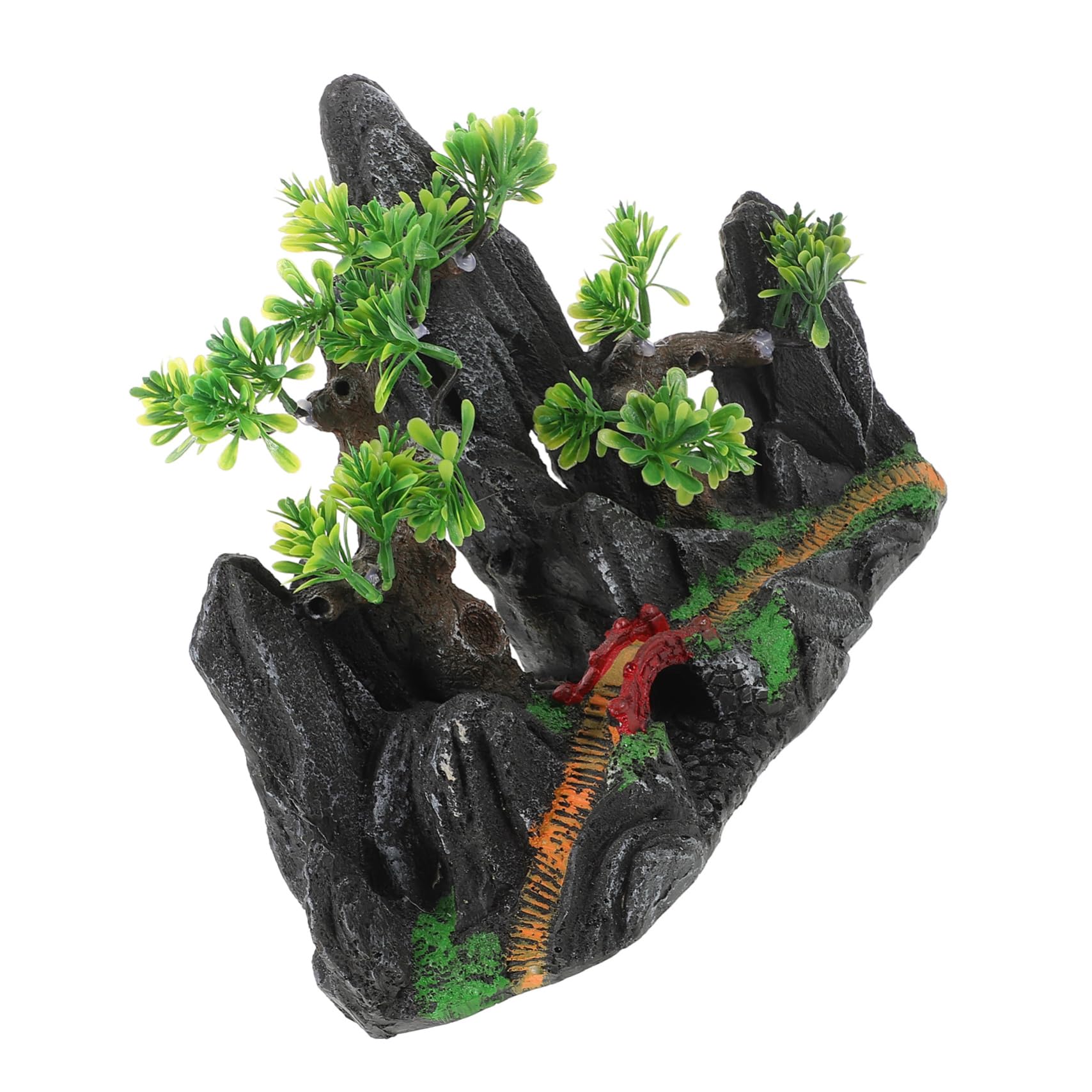 Milisten Décoration De Fish Tank Résine Ornement Montagne Artificielle pour Aménagement Aquatique Accessoire De Paysage Aquatique Naturel