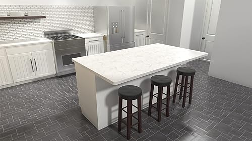 Miniatura 31 de Soporte de isla oculto industrial de 42 pulgadas, 1 unidad, proyectos de bricolaje, fabricado con aluminio americano por The Original Granite