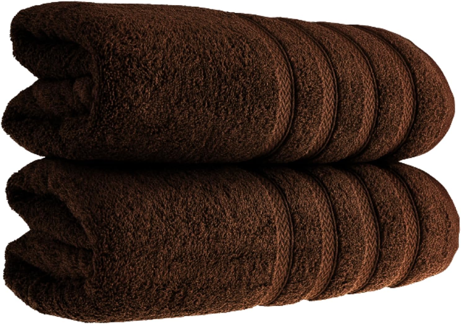 Premium Cotton Large Jumbo Bath Sheets | Set of 2, 100% Egyptian Cotton, 600-GSM | Luxury Soft Bath Towels 80 cm x 160 cm | Quick Dry XL Body Wrapped Towels (Chocolate Brown)