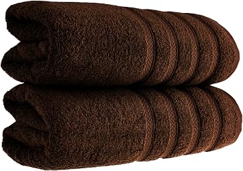 Premium Cotton Large Jumbo Bath Sheets | Set of 2, 100% Egyptian Cotton, 600-GSM | Luxury Soft Bath Towels 80 cm x 160 cm | Quick Dry XL Body Wrapped Towels Chocolate Brown