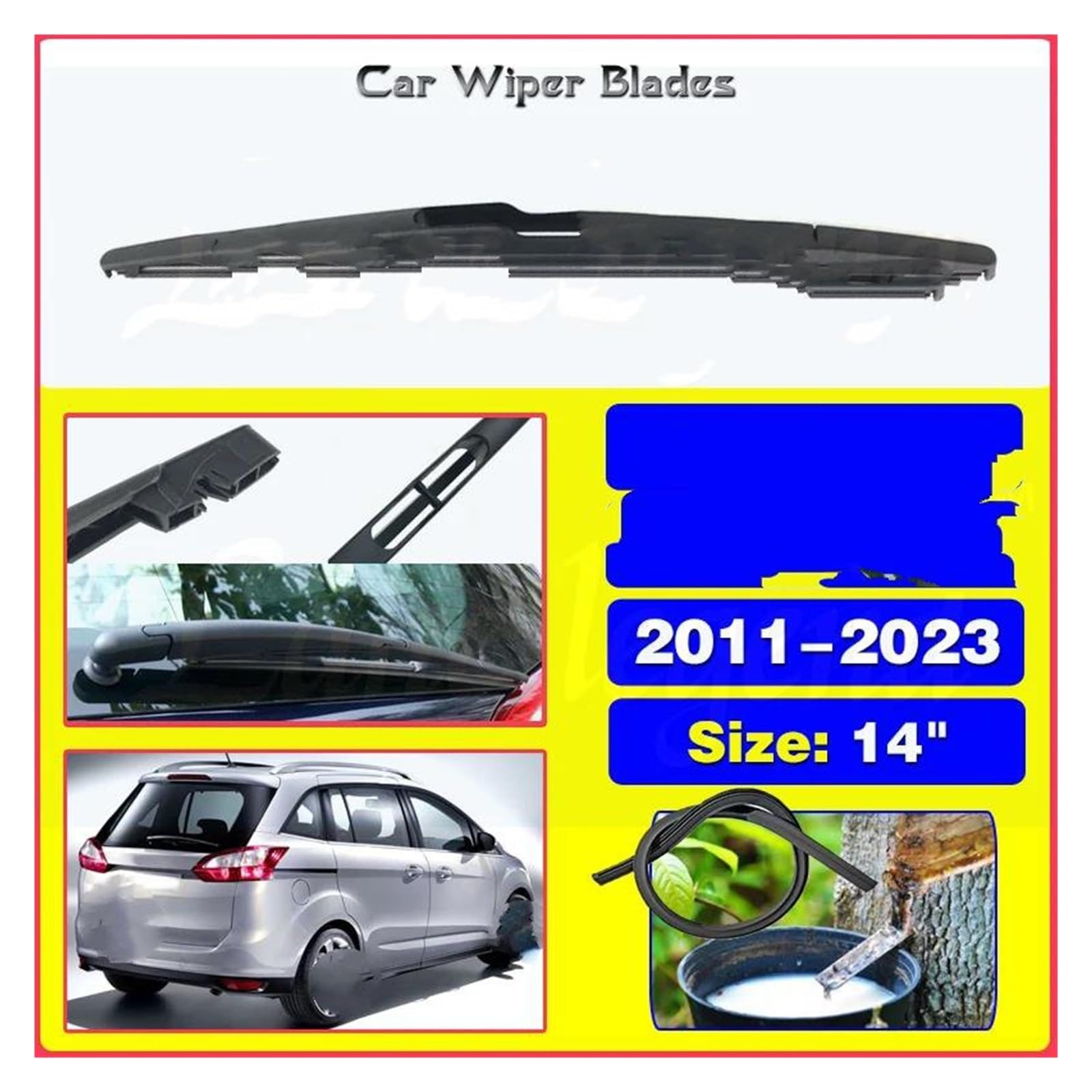 Finestra Tergicristallo per Grand per C-Max MK2 2011-2023 14 "Spazzola del Tergicristallo Posteriore Parabrezza Finestra Pioggia Spazzola Accessori Auto Tergicristalli Parabrezza