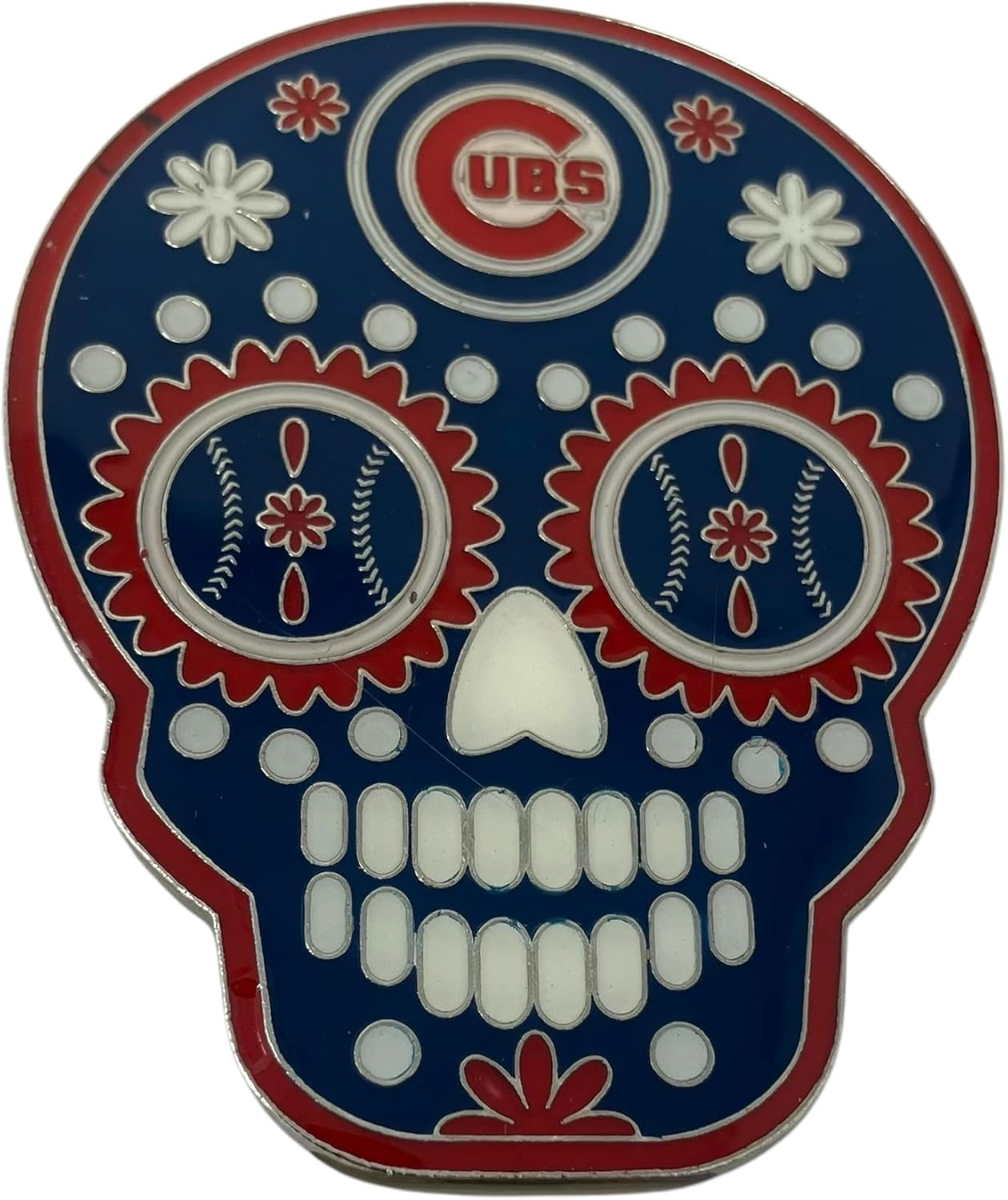 MLB Sugar Skull Team Grande Logo Lapel Pin, One Size, Team Colors